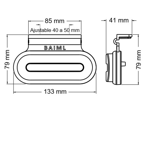 FARO ELECTRONICO FLEXIBLE BIVOLTAJE OVAL CHICO CRISTAL