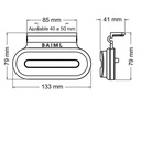 FARO ELECTRONICO FLEXIBLE BIVOLTAJE OVAL CHICO CRISTAL