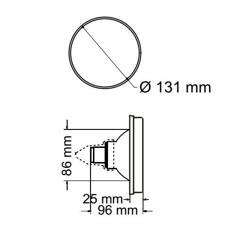 FARO TRASERO REDONDO CON RETRORREFLECTOR S/ARO ROJO