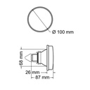 FARO TRASERO REDONDO MEDIANO CON ARO FLEXIBLE UNIPOLAR ROJA