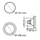 FARO TRASERO UNIPOLAR AMBAR CON ARO FLEXIBLE