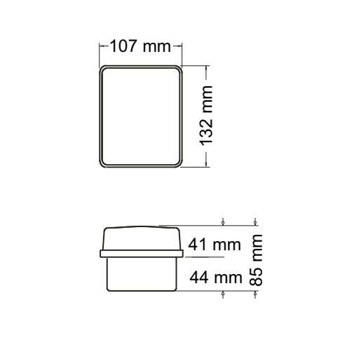 FARO TRASERO RECTANGULAR CRISTAL