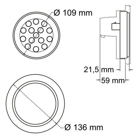 FARO ELECTRONICO 15 LEDS BIVOLTAJE ROJO/AMBAR