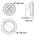 FARO ELECTRONICO 15 LEDS BIVOLTAJE ROJO/AMBAR