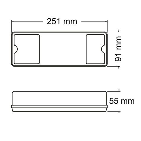 FARO TRASERO RECTANGULAR UNIVERSAL
