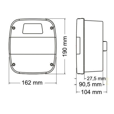 FARO TRASERO RECTANGULAR CON VENTANA