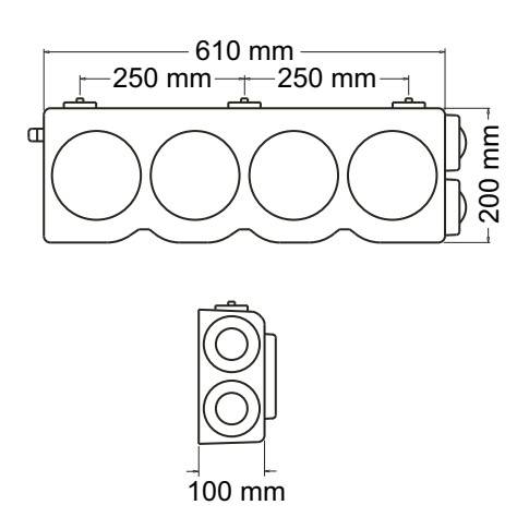 FARO CONJUNTO ARMADO 4 FAROS 1800 IZQUIERDO