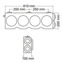 FARO CONJUNTO ARMADO 4 FAROS 1800 IZQUIERDO