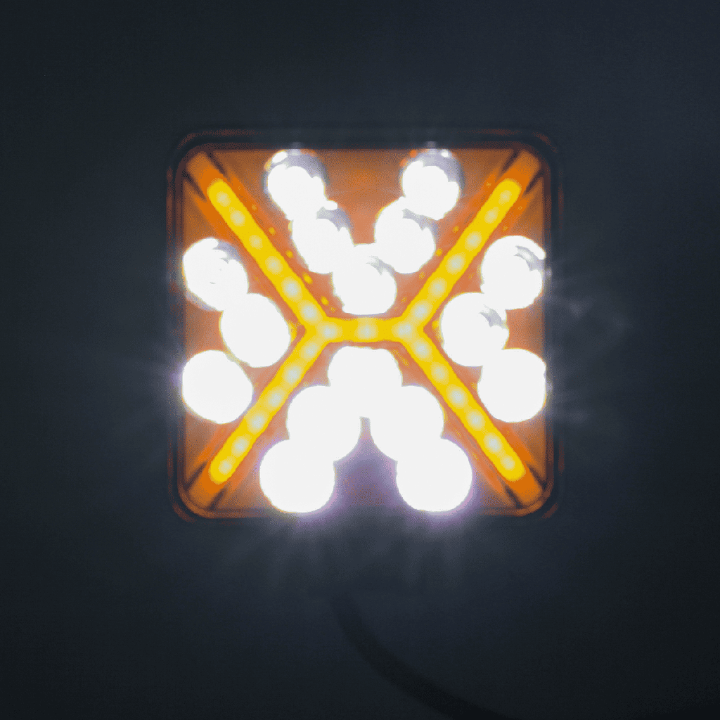 FARO DE LED FARO DE LED CUADRADO - 16 LED 48W BLANCO