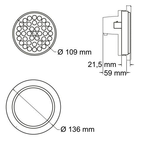 FARO ELECTRONICO 39 LED'S BIVOLTAJE AMBAR