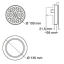 FARO ELECTRONICO 39 LED'S BIVOLTAJE AMBAR
