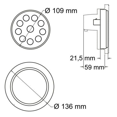 FARO ELECTRONICO 10 LEDS BIVOLTAJE CRISTAL
