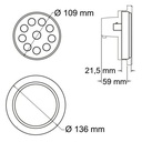 FARO ELECTRONICO 10 LEDS BIVOLTAJE CRISTAL