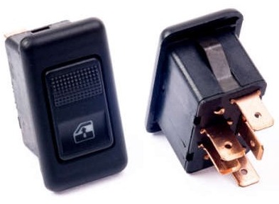 TECLA LEVANTA CRISTAL 12V. 5 TERMINALES - FORD - CUMMINS