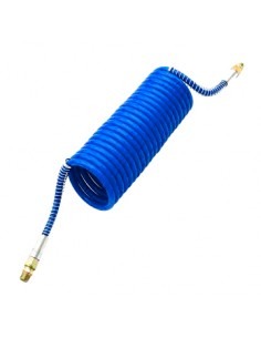 MANGUERA TUBO ESPIRALADO DE 1/2" ,22 RULOS , 6.5 MTS LARGO - AZUL