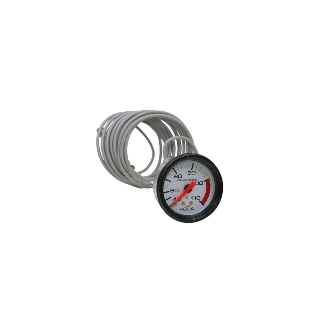RELOJ MANOMETRO AGUA TEMPERATURA 4MTS 52MM FONDO BLANCO ORLAN ROBER