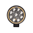 FARO DE LED CIRULAR - 9 LED 27W BLANCO CON AUREOLA AMBAR