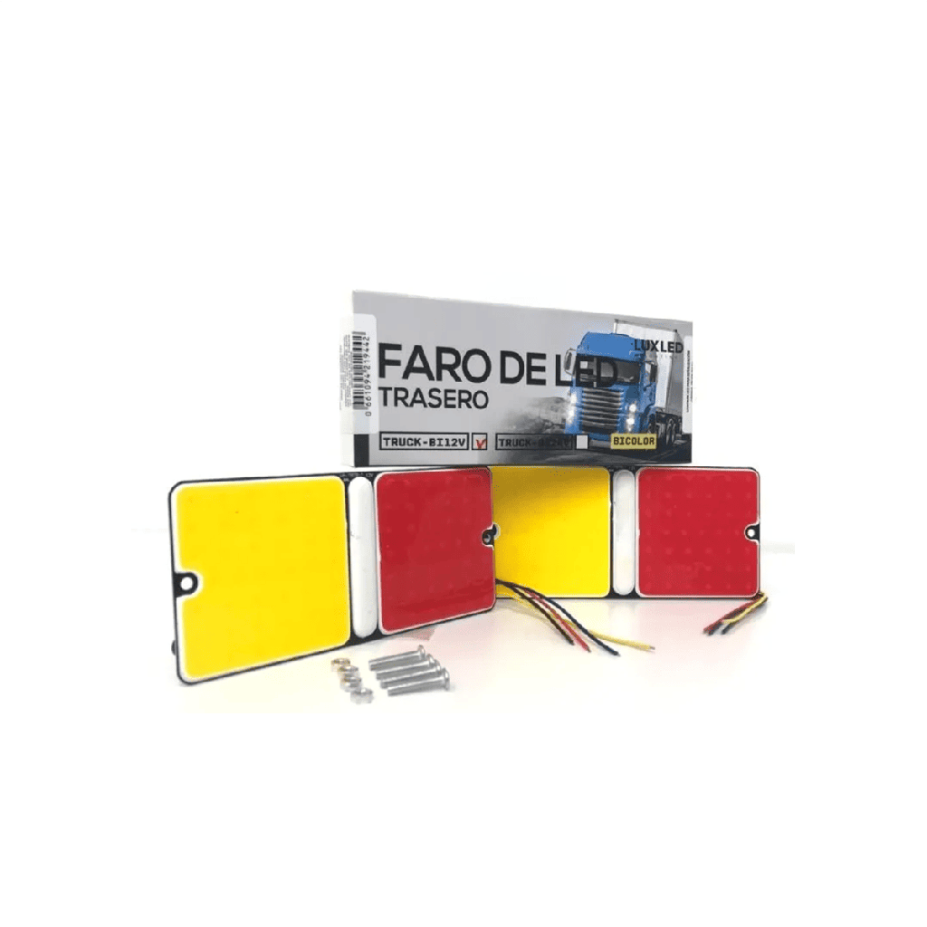 FAROS TRASEROS LED PARA CAMION AMBAR/ROJO 12V
