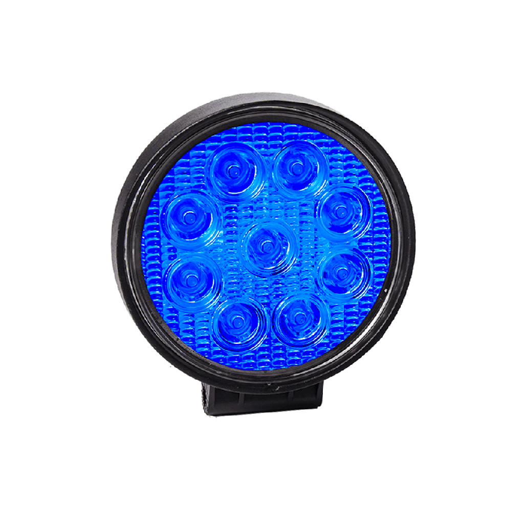 FARO DE LED UNIVERSAL CIRCULAR 27W AZUL 12V / 24V