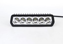 RECTANGULAR 18 WATTS (6 LED 3 WATTS) COLOR BLANCO 12V / 24V