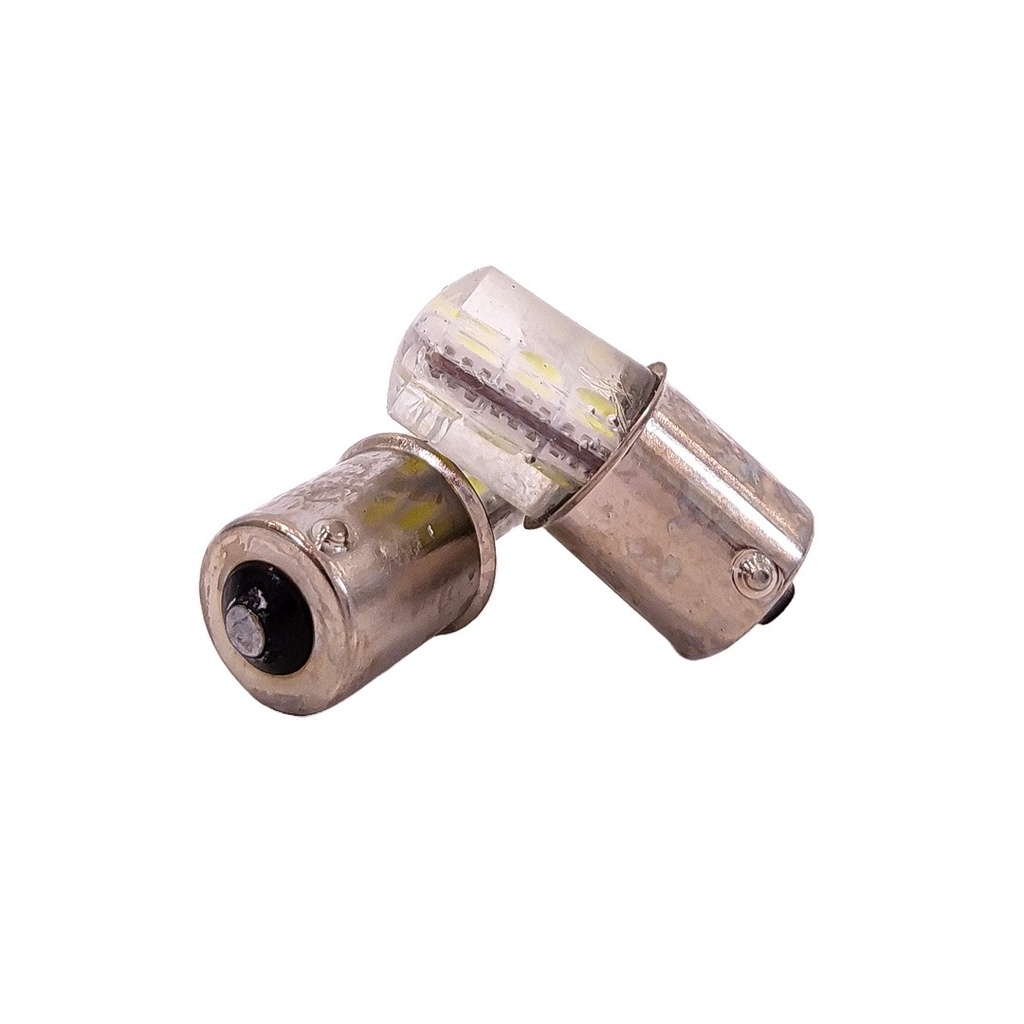 LAMPARA FOCO 1 POLOS P21/5W 6 LED 5050 SILICONADO BLANCO 24V