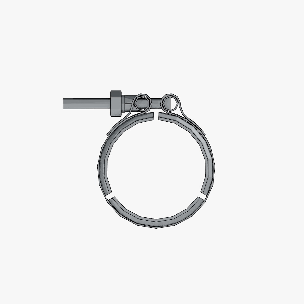 ABRAZADERA TUBO DE ESCAPE AL TURBO 80MM. C/INSERTO 80MM.