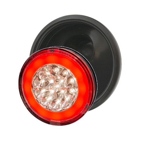 [00269 /42 - BA3300E] FARO ELECTRONICO 27 LEDS BIVOLTAJE ROJO/CRIS