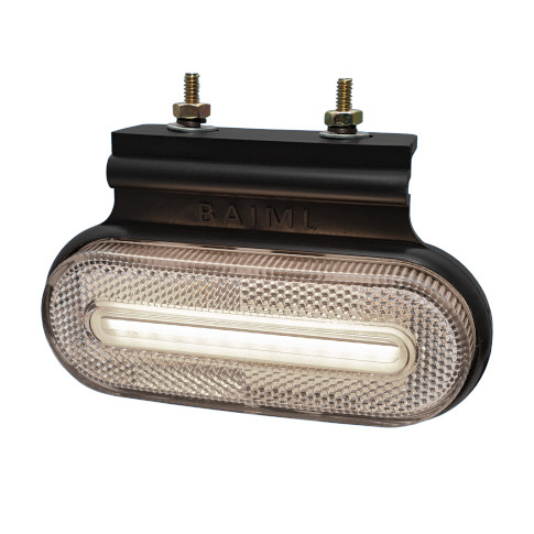 [BA1010E FL C] FARO ELECTRONICO FLEXIBLE BIVOLTAJE OVAL CHICO CRISTAL