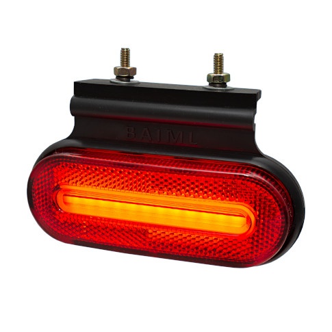 [BA1010E FL R] FARO ELECTRONICO FLEXIBLE BIVOLTAJE OVAL CHICO ROJO