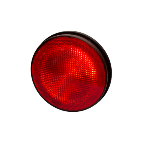 [BA1800 R] FARO TRASERO REDONDO CON RETRORREFLECTOR S/ARO ROJO