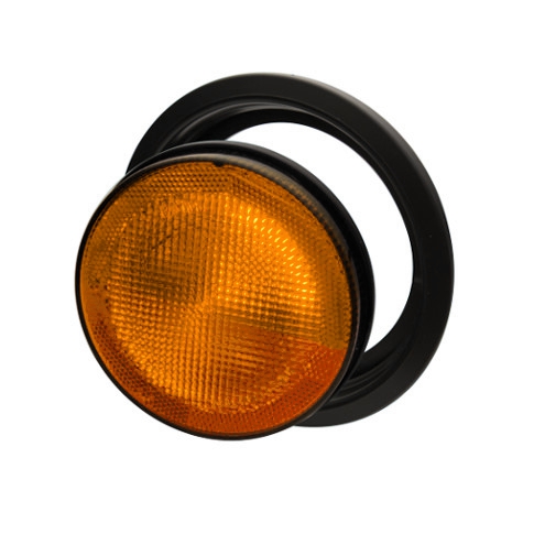 [BA1810S A] FARO TRASERO UNIPOLAR AMBAR CON ARO FLEXIBLE