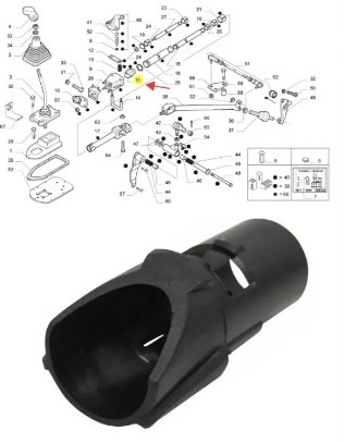 TRABA TELESCOPICA DE PALANCA DE CAMBIO - IVECO TECTOR
