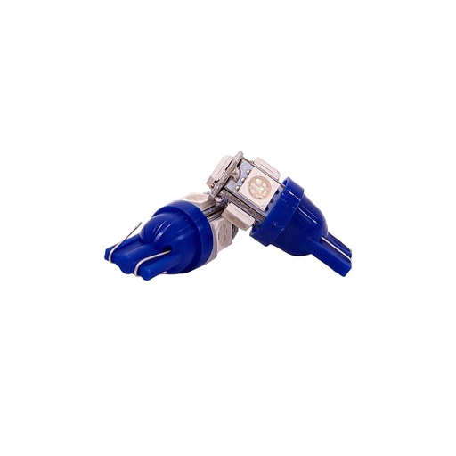 [00319/13 LED13961AZU5P] LAMPARA FOCO BLISTER X 2 AZUL 24V S/ CULOTE