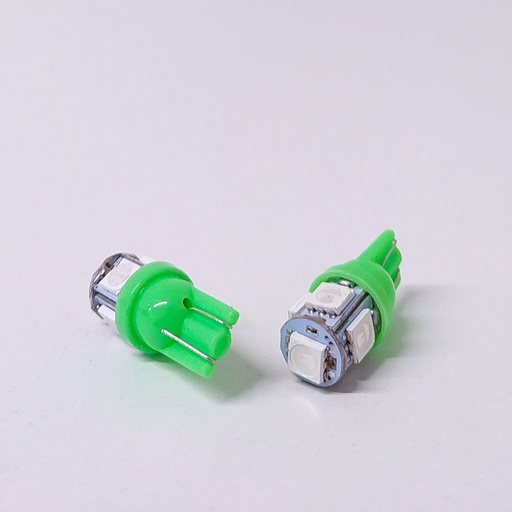 [30026/13] LAMPARA FOCO BLISTER X 2 VERDE 12V SIN CULOTE