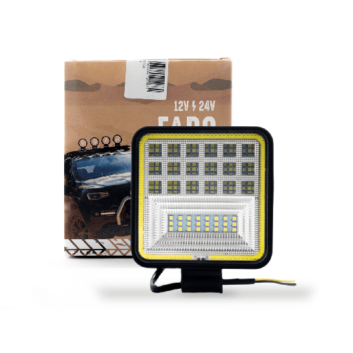 [DJ1012MAX] FARO DE LED UNIVERSAL CUADRADO 36 WATTS