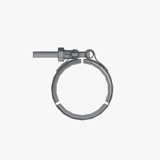 [7064/1 3992 3354862] ABRAZADERA TUBO DE ESCAPE AL TURBO 80MM. C/INSERTO 80MM.