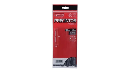 [TA-PTFL3-180N] PRECINTO LARGO 180MM ANCHO 3.5MM NEGRO
